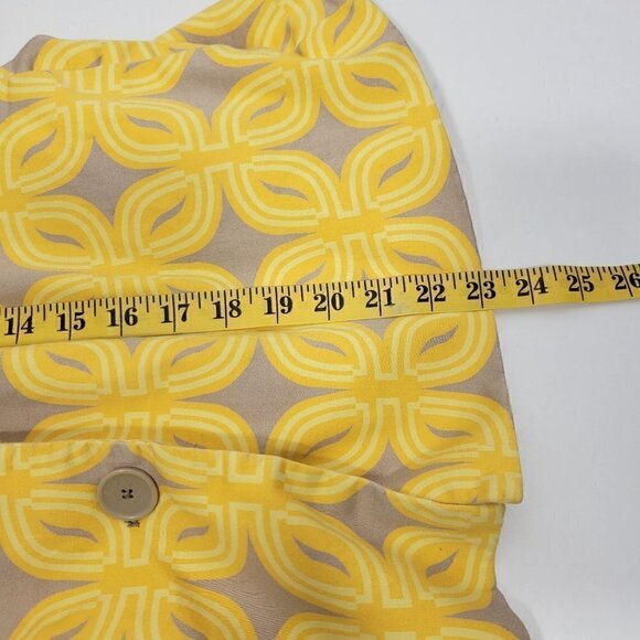 Coldwater Creek Women's La Playa Yellow Floral Short Sleeve Jacket Size 16 - Picture 16 of 16